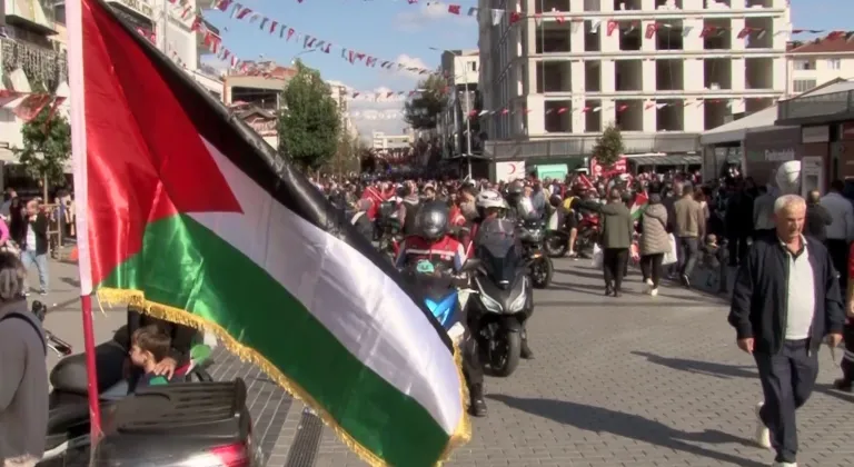 Ümraniye'de 2 bin motorcu Gazze’deki zulme dikkat çekti