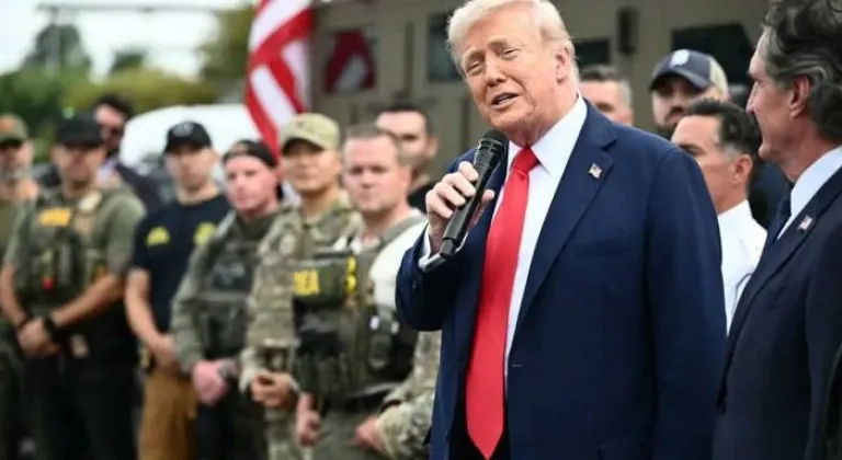 Trump, Washington’da görev yapan kolluk kuvvetlerini denetledi
