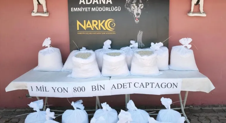 Adana’da tırda 1 milyon 800 bin uyuşturucu hap ele geçirildi