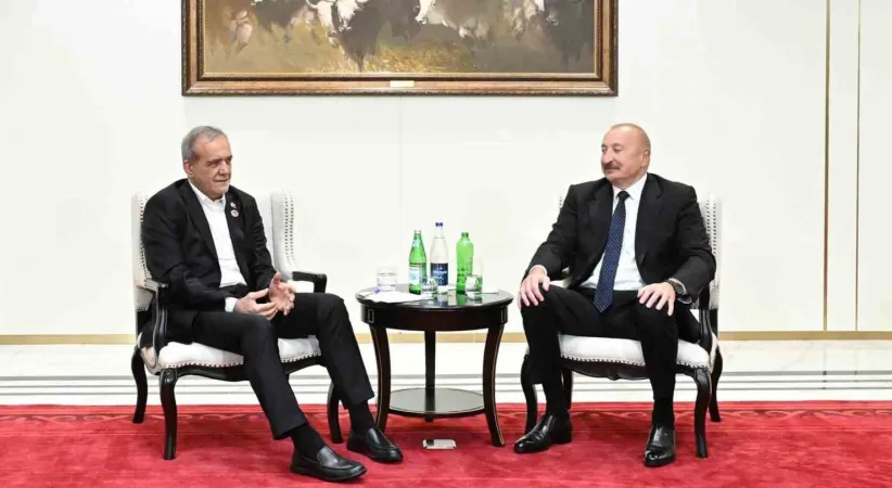 Azerbaycan Cumhurbaşkanı Aliyev, İran Cumhurbaşkanı Pezeşkiyan ile Bişkek’te görüştü