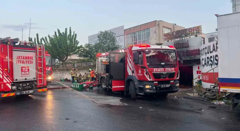 Başakşehir’de parfüm imalatı tesisinde çıkan yangın 8. saatinde söndürüldü