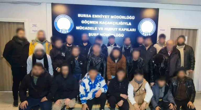 Bursa’da 29 yabancı uyruklu şahıs yakalandı