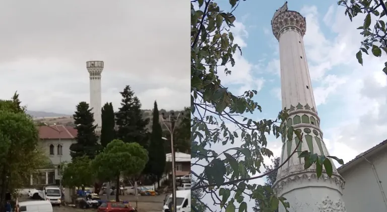 Çanakkale Biga'da Yıldırım Düşen Cami Minaresi Yıkıldı