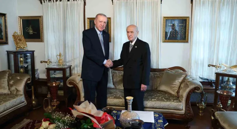 Cumhurbaşkanı Erdoğan, MHP Genel Başkanı Bahçeli ile bir araya geldi