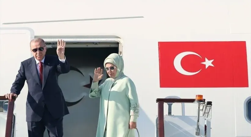 Cumhurbaşkanı Erdoğan, Şanghay İşbirliği Teşkilatı Zirvesi için Kırgızistan'a gitti