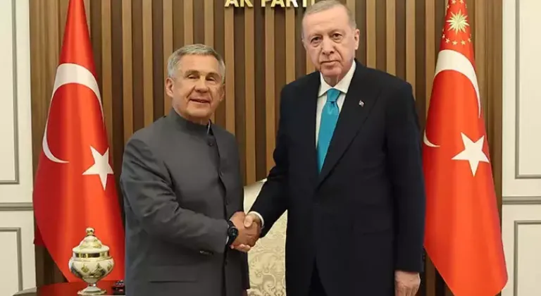 Cumhurbaşkanı Erdoğan, Tataristan Cumhurbaşkanı Minnihanov ile görüştü