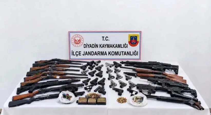 Diyadin’de silah kaçakçılığına büyük darbe: 28 adrese eş zamanlı operasyon