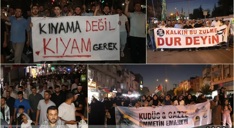Gaziantepliler Gazze için yürüdü