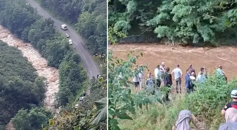 Giresun’da anne ile 2 kızı ile sel sularına kapıldı