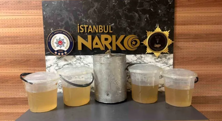Güngören’de uyuşturucu operasyonu: Alüminyum kazandan 40 kilo sıvı metamfetamin çıktı