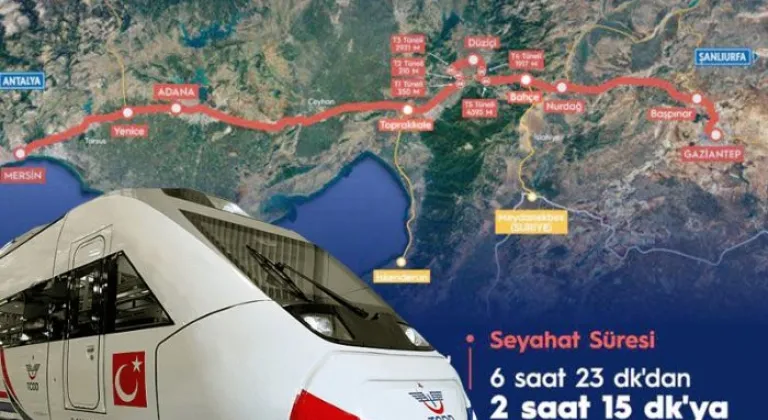 Mersin - Adana arası 25 dakikaya düşecek