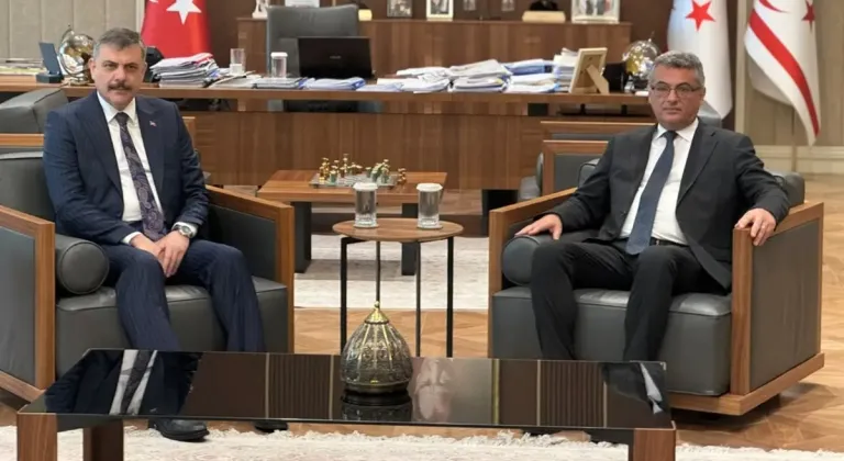 İçişleri Bakanı Çiftçi, KKTC Cumhurbaşkanı Erhürman ile görü
