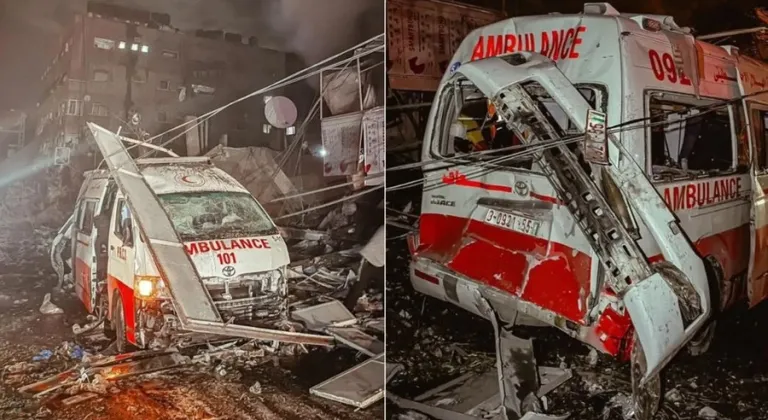 İsrail, Gazze’de Filistin Kızılayı merkezini vurdu