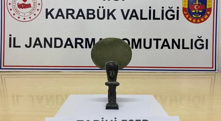 Karabük’te Antik Mısır dönemine ait heykel ele geçirildi