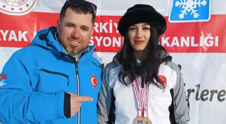 Niğdeli sporcu, milli kayakçı Ebru Tuncer Erzurum’daki yarışı zirvede tamamladı
