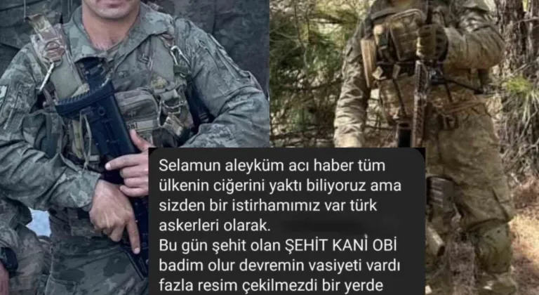Ordulu şehidin vasiyeti ortaya çıktı: "Şehit olursam fotoğraflarım her yerde paylaşılsın"