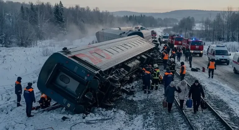Rusya’da yolcu treni raydan çıktı: 24 yaralı