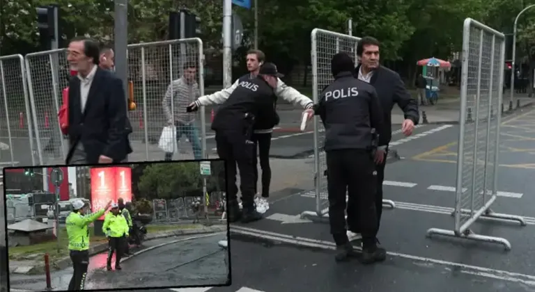 Taksim Meydanı’na çıkan yollar 1 Mayıs tedbirleri kapsamında kapatıldı