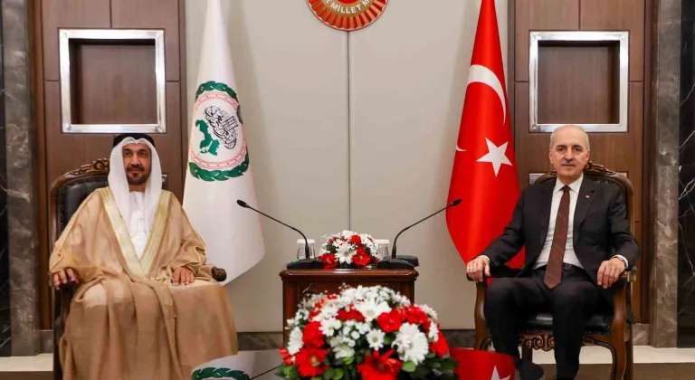 TBMM Başkanı Kurtulmuş, Arap Parlamentosu Başkanı Alyammahi ile görüştü