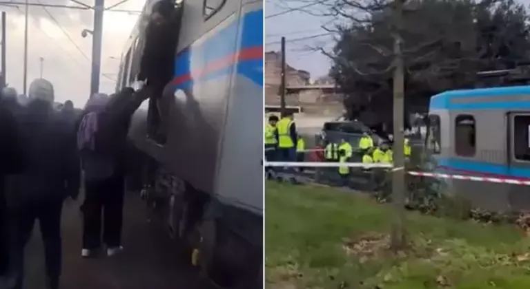 Topkapı’da tramvay raydan çıktı, yolcular tahliye edildi