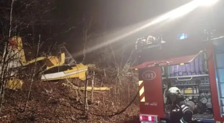 Türkiye’ye ait yangın söndürme uçağı Hırvatistan’da düştü