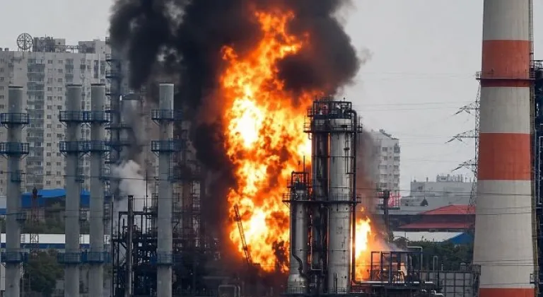 Ukrayna, Moskova Petrol Rafinerisi'ni vurdu